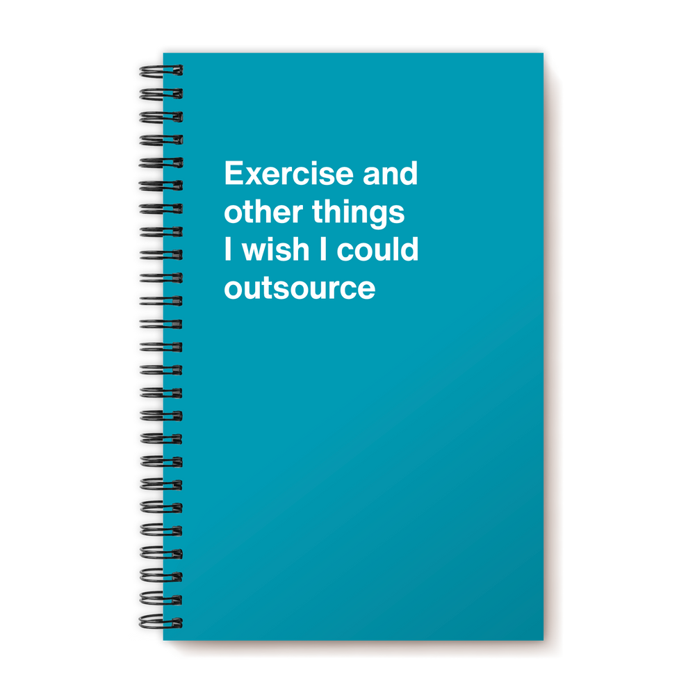 A funny notebook from WTF Notebooks® entitled 