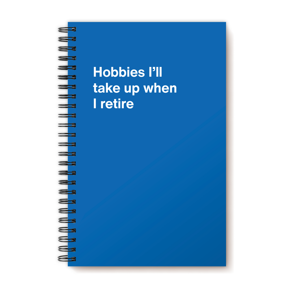 A funny notebook from WTF Notebooks® entitled 