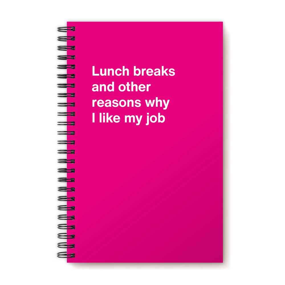 A funny notebook from WTF Notebooks® entitled 