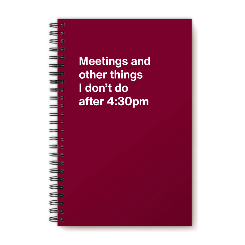 A funny notebook from WTF Notebooks® entitled 