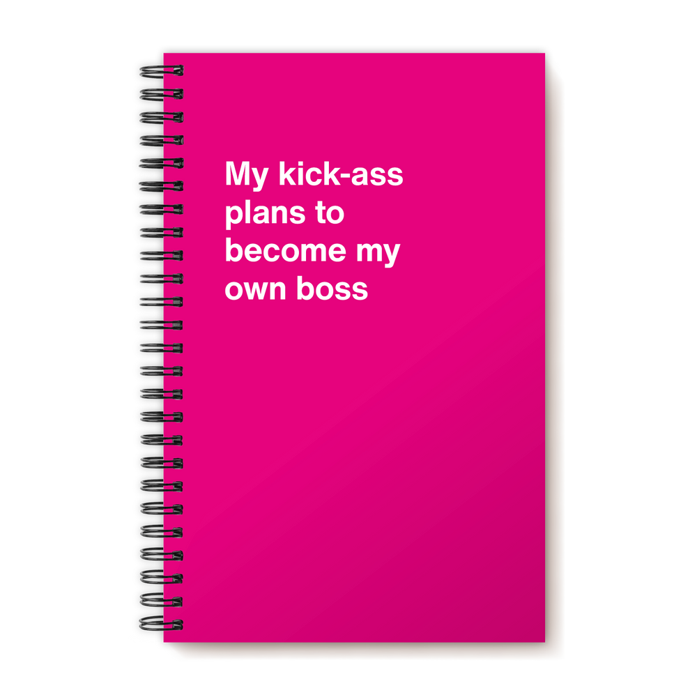 A funny notebook from WTF Notebooks® entitled 