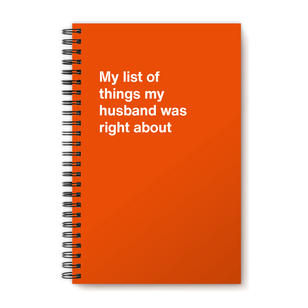 A funny notebook from WTF Notebooks® entitled 