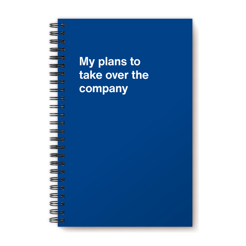 A funny notebook from WTF Notebooks® entitled 
