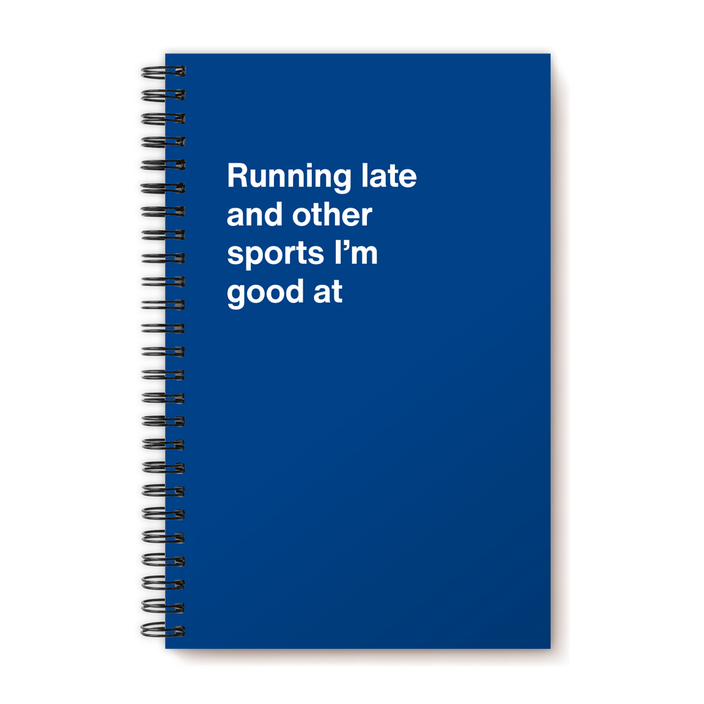A funny notebook from WTF Notebooks® entitled 