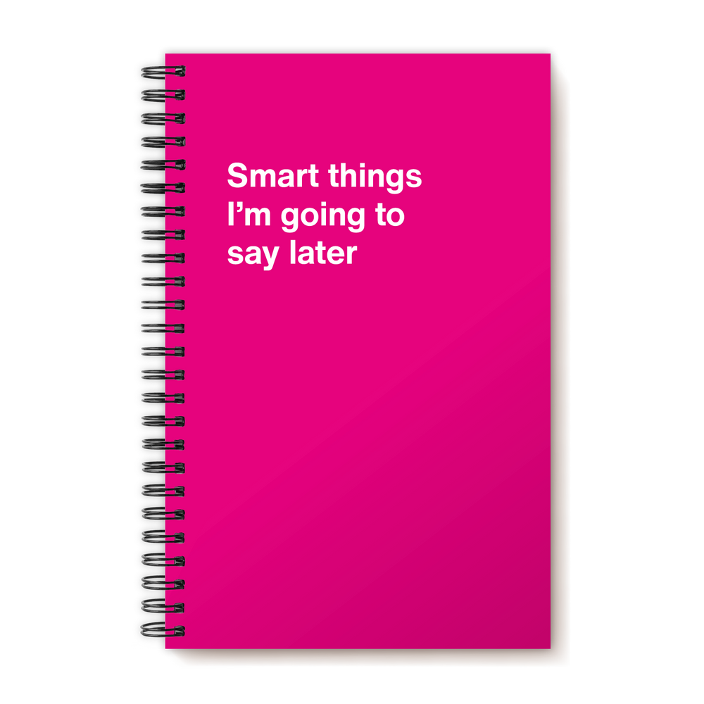 A funny notebook from WTF Notebooks® entitled 