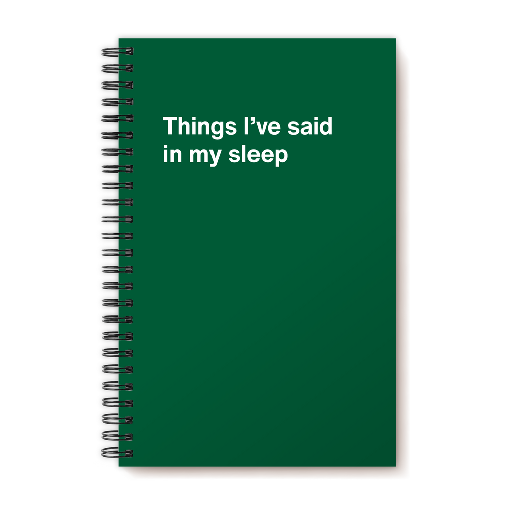A funny notebook from WTF Notebooks® entitled 