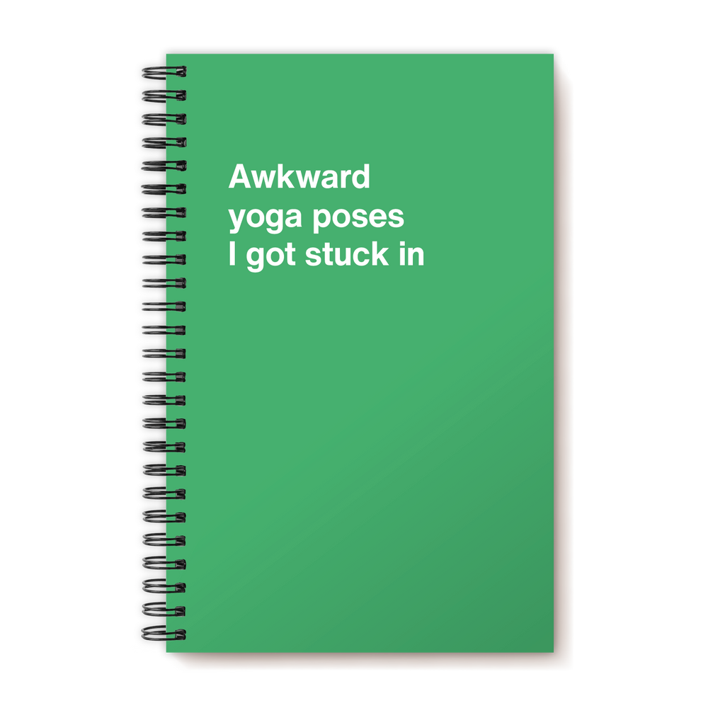 A funny notebook from WTF Notebooks® entitled 