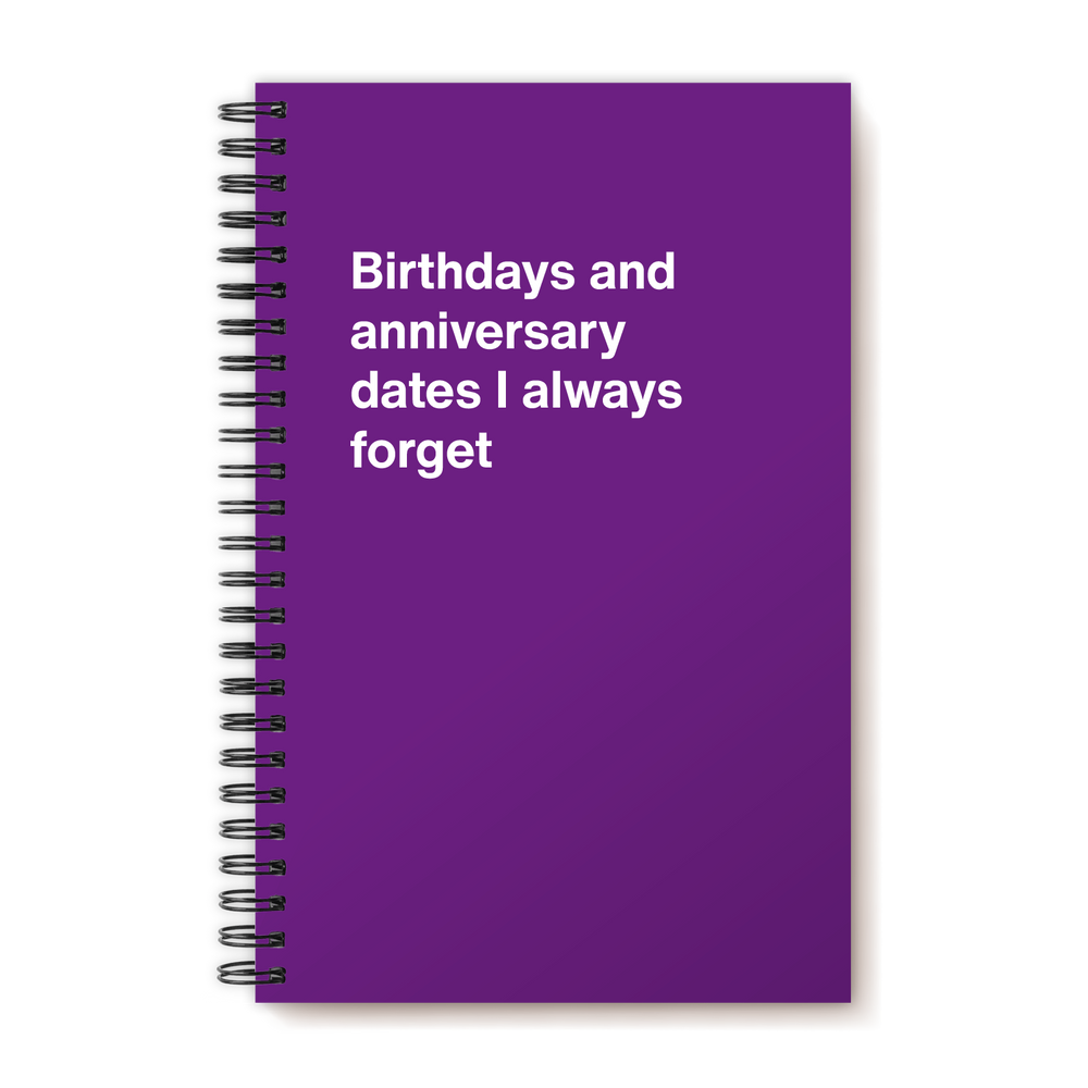 A funny notebook from WTF Notebooks® entitled 