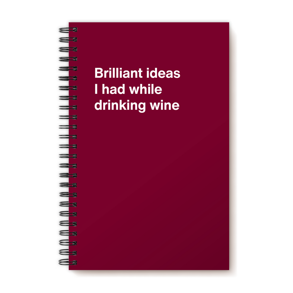 A funny notebook from WTF Notebooks® entitled 