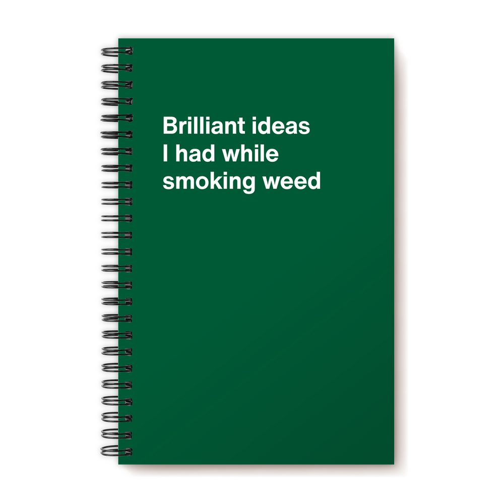 A funny notebook from WTF Notebooks® entitled 