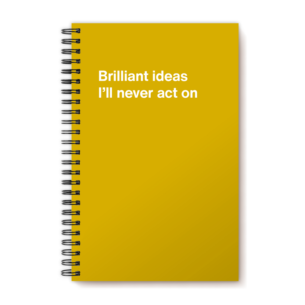 A funny notebook from WTF Notebooks® entitled 