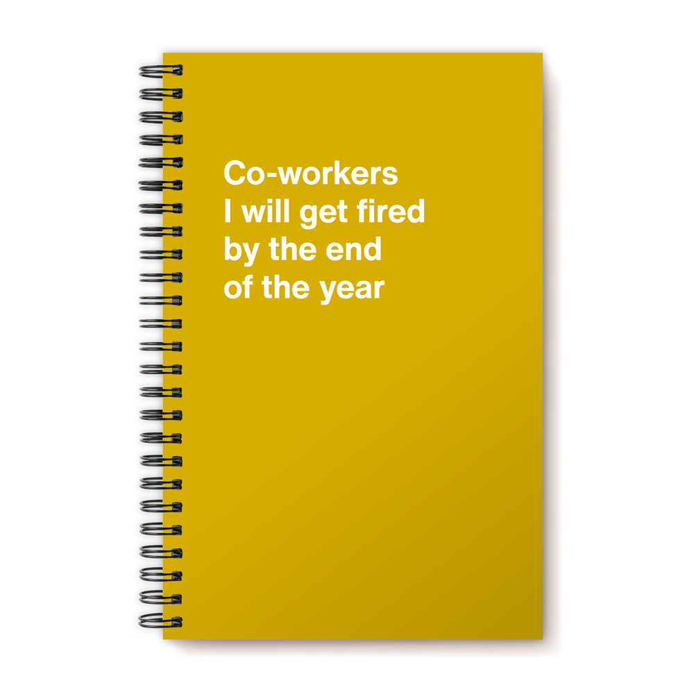 A funny notebook from WTF Notebooks® entitled 