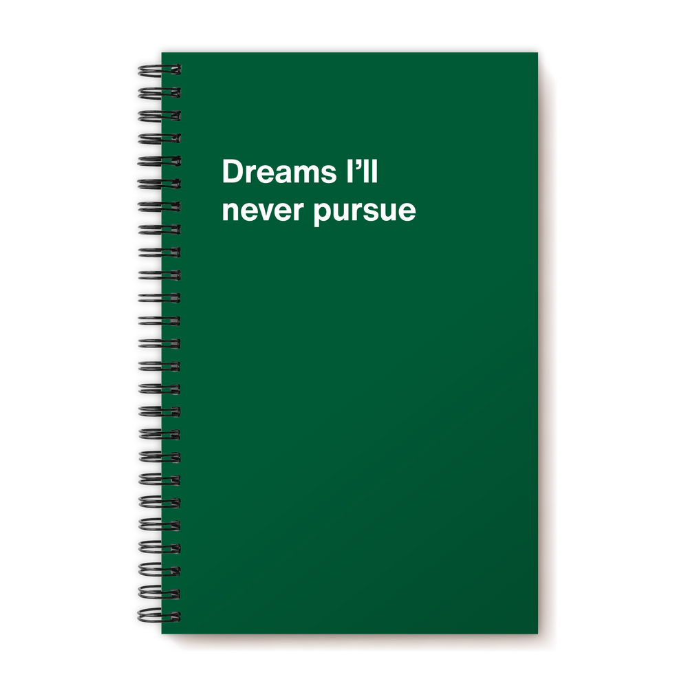 A funny notebook from WTF Notebooks® entitled 
