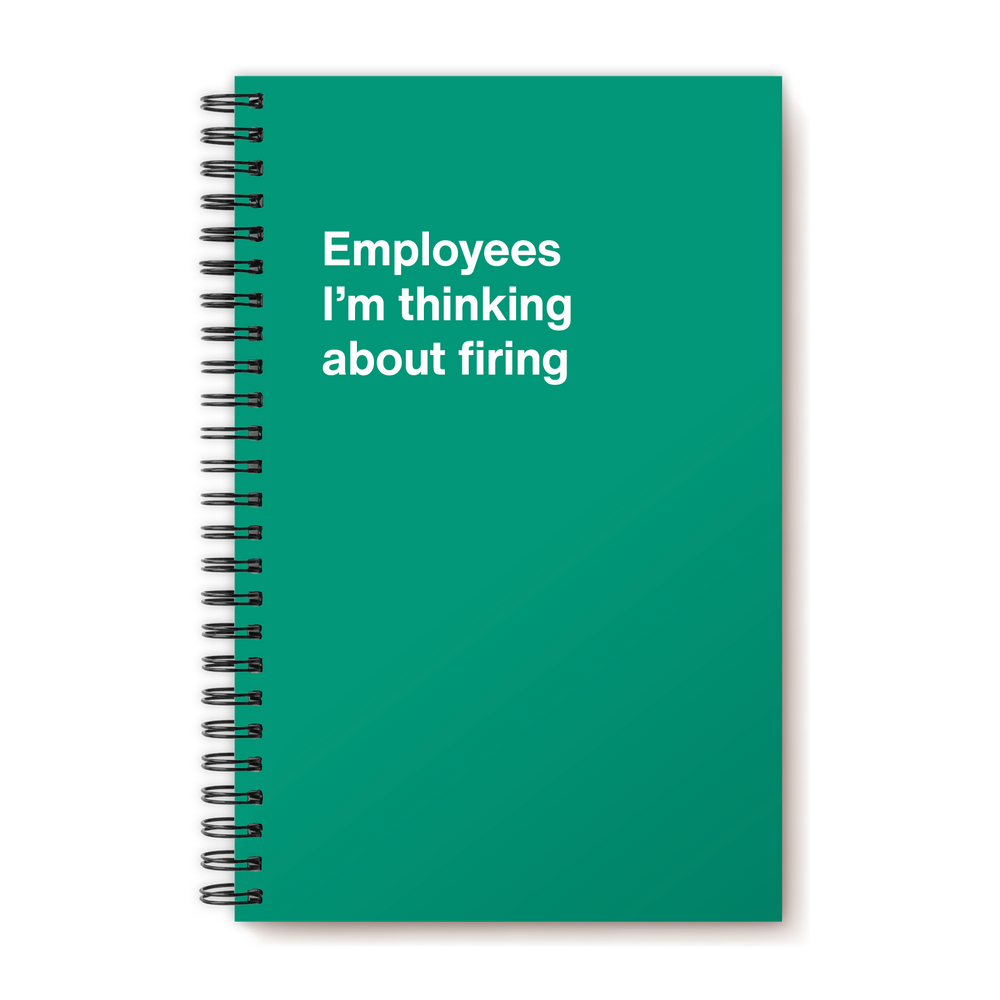 A funny notebook from WTF Notebooks® entitled 