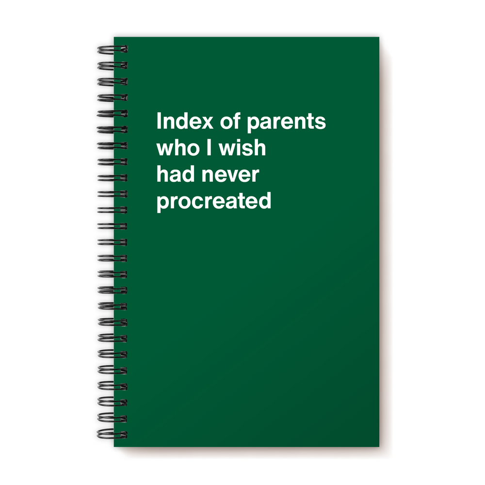 A funny notebook from WTF Notebooks® entitled 