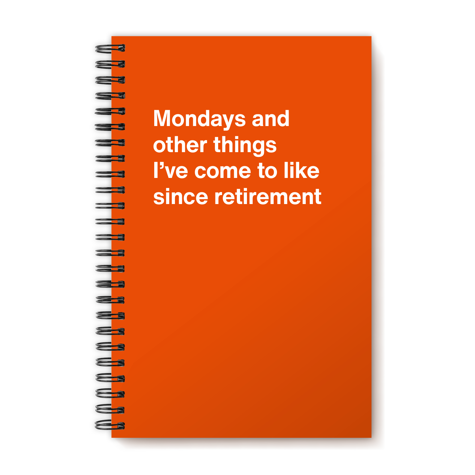 Mondays and other things I've come to like since retirement | WTF Notebooks