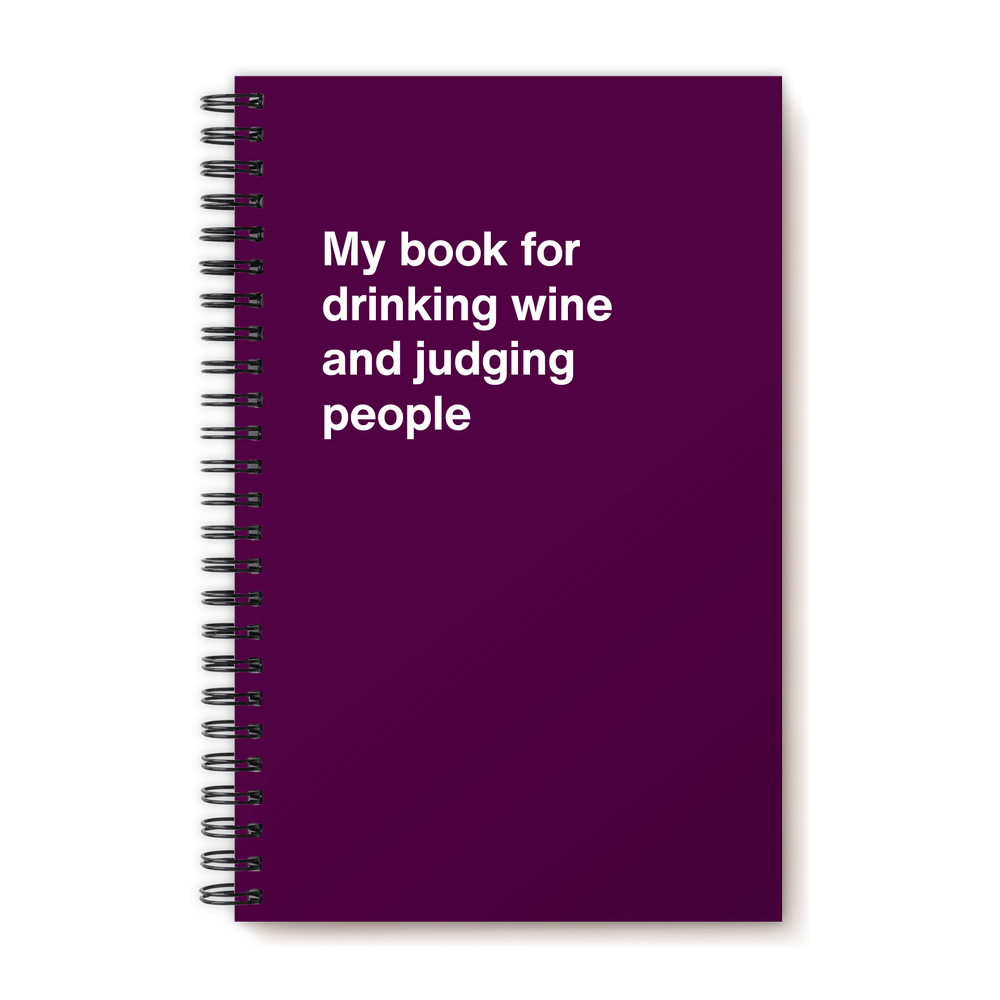 A funny notebook from WTF Notebooks® entitled 
