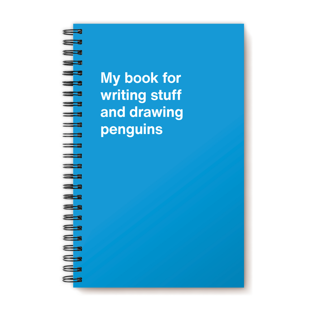 A funny notebook from WTF Notebooks® entitled 