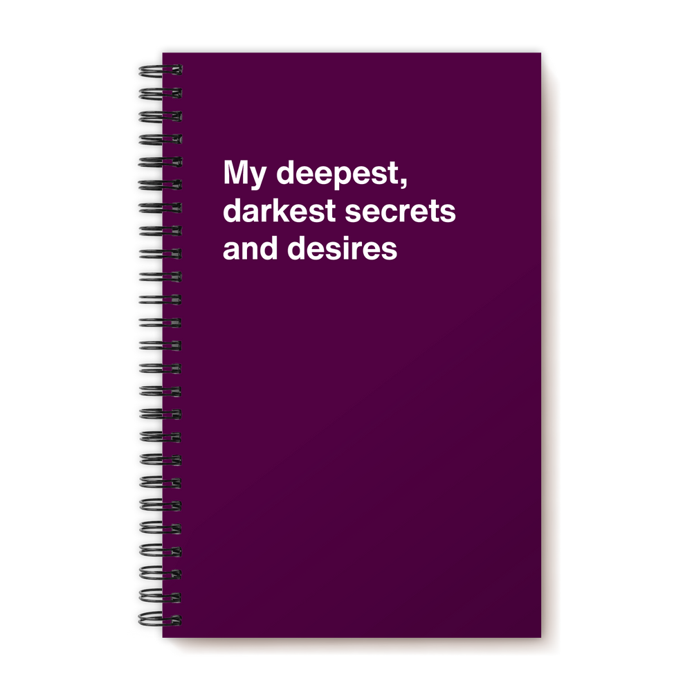 A funny notebook from WTF Notebooks® entitled 