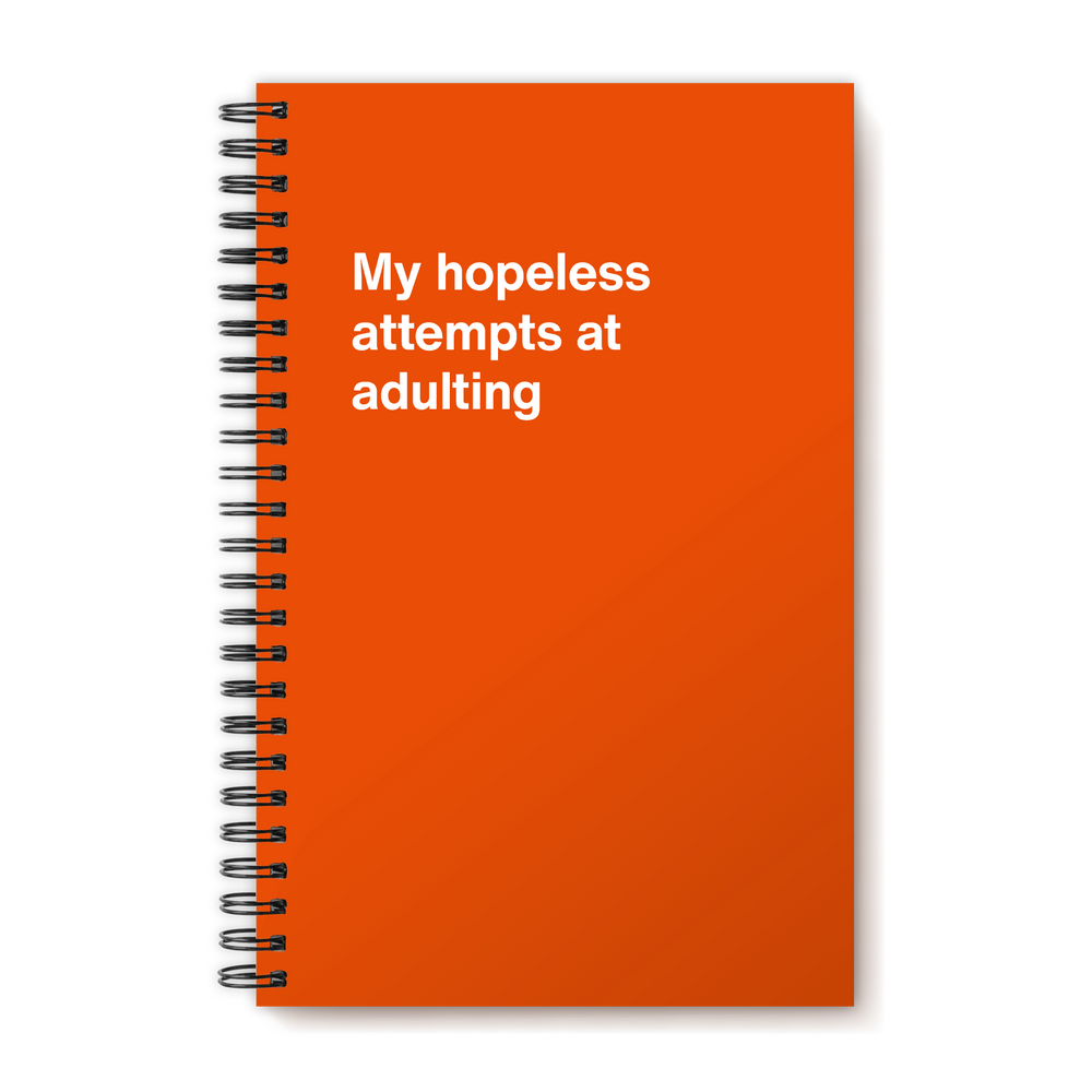 A funny notebook from WTF Notebooks® entitled 
