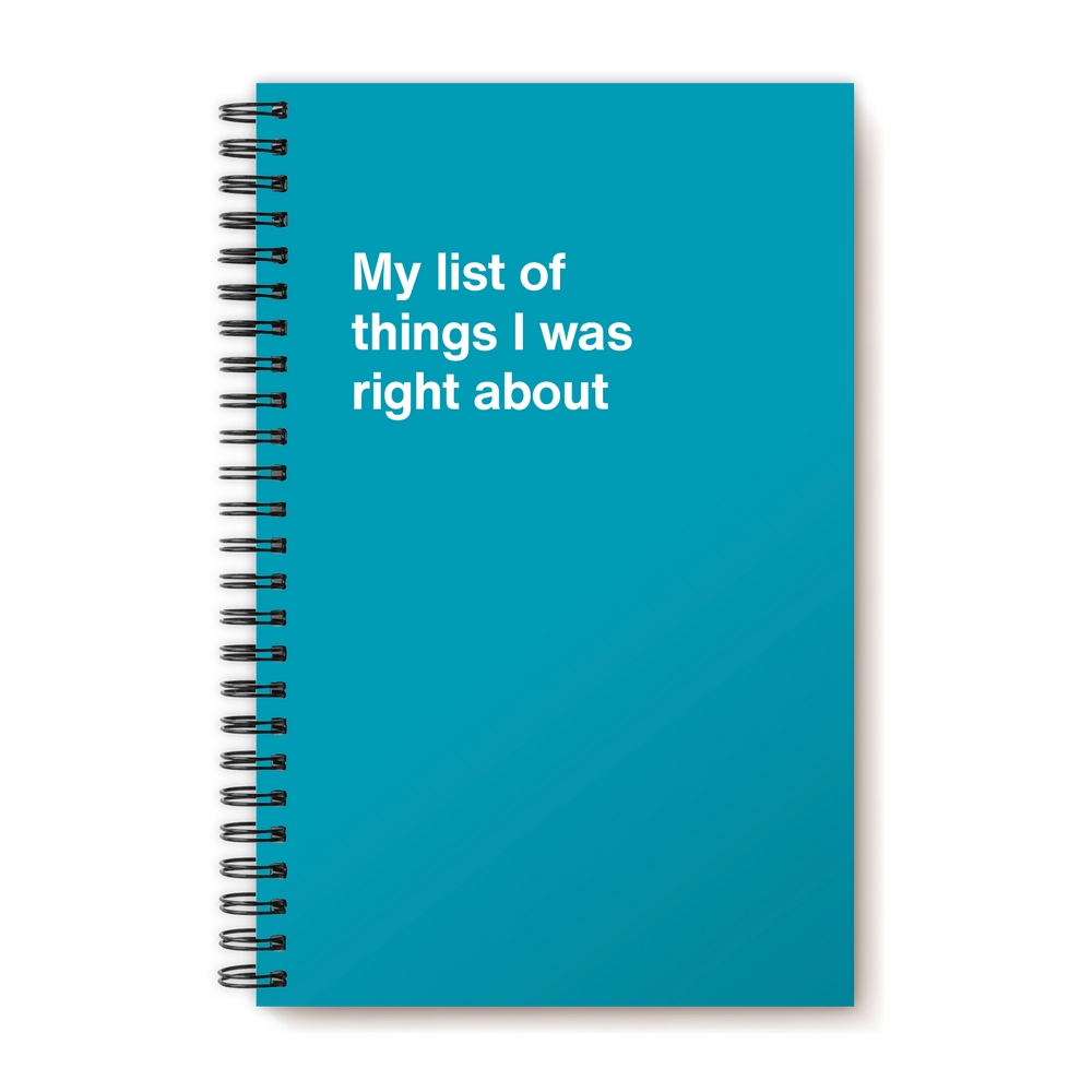 A funny notebook from WTF Notebooks® entitled 