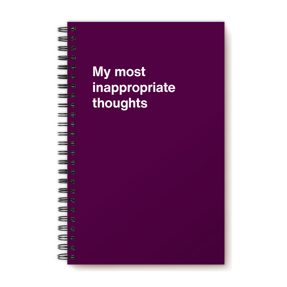 A funny notebook from WTF Notebooks® entitled 