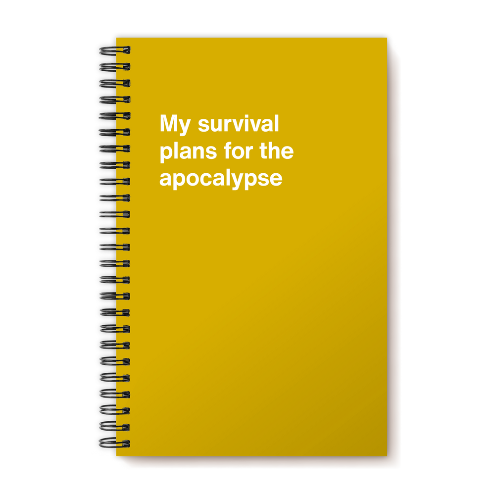 My survival plans for the apocalypse | WTF Notebooks