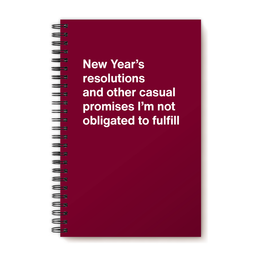 A funny notebook from WTF Notebooks® entitled 