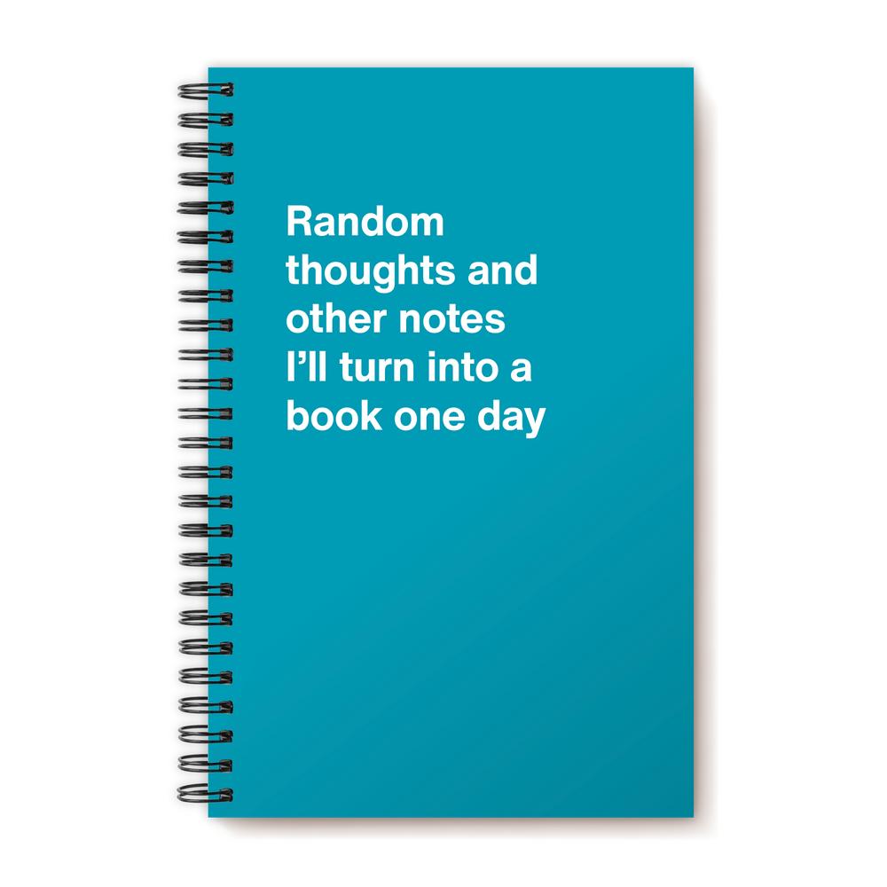 A funny notebook from WTF Notebooks® entitled 