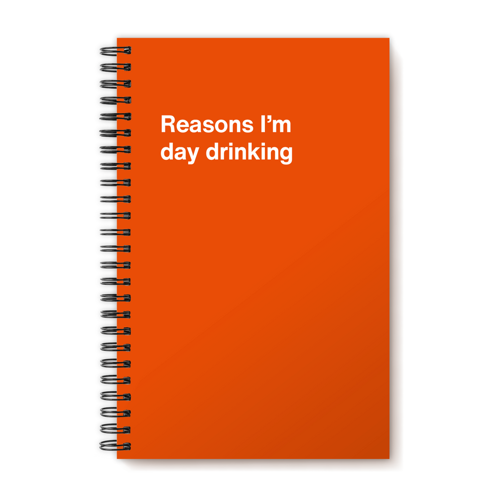 A funny notebook from WTF Notebooks® entitled 