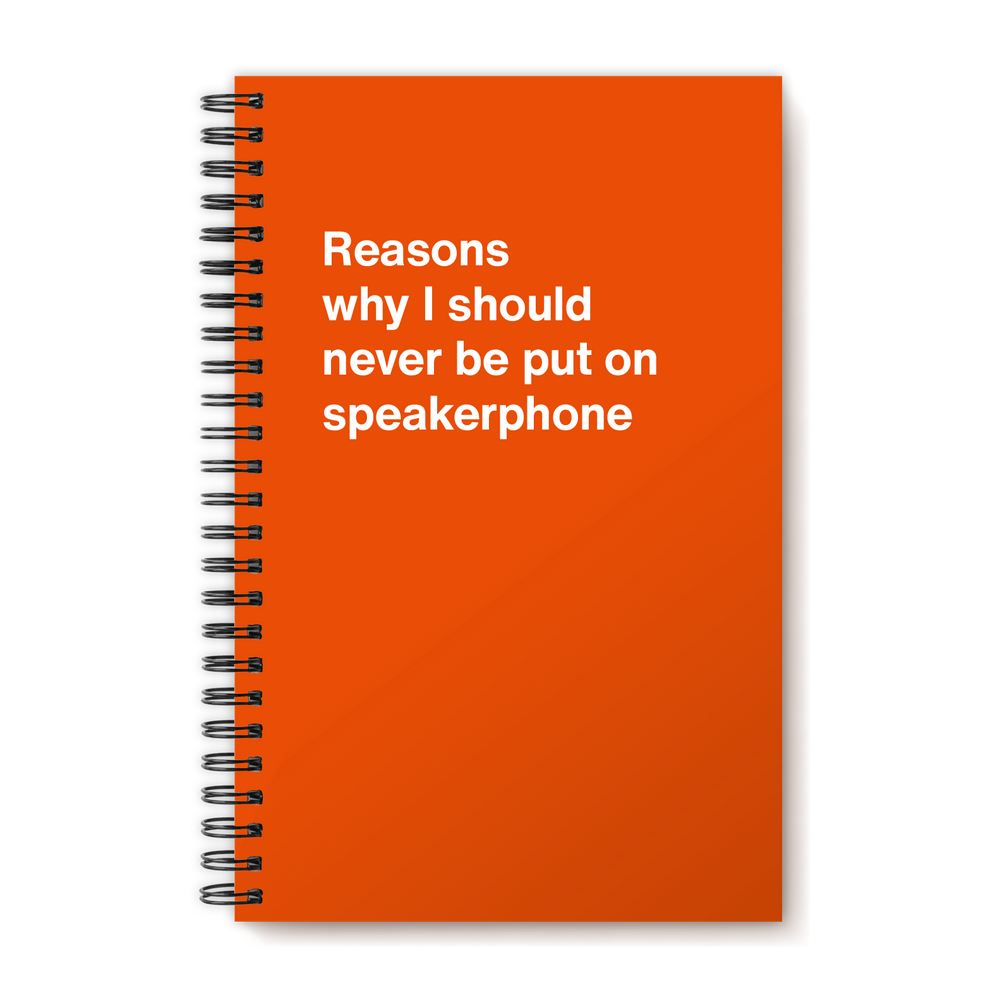 A funny notebook from WTF Notebooks® entitled 