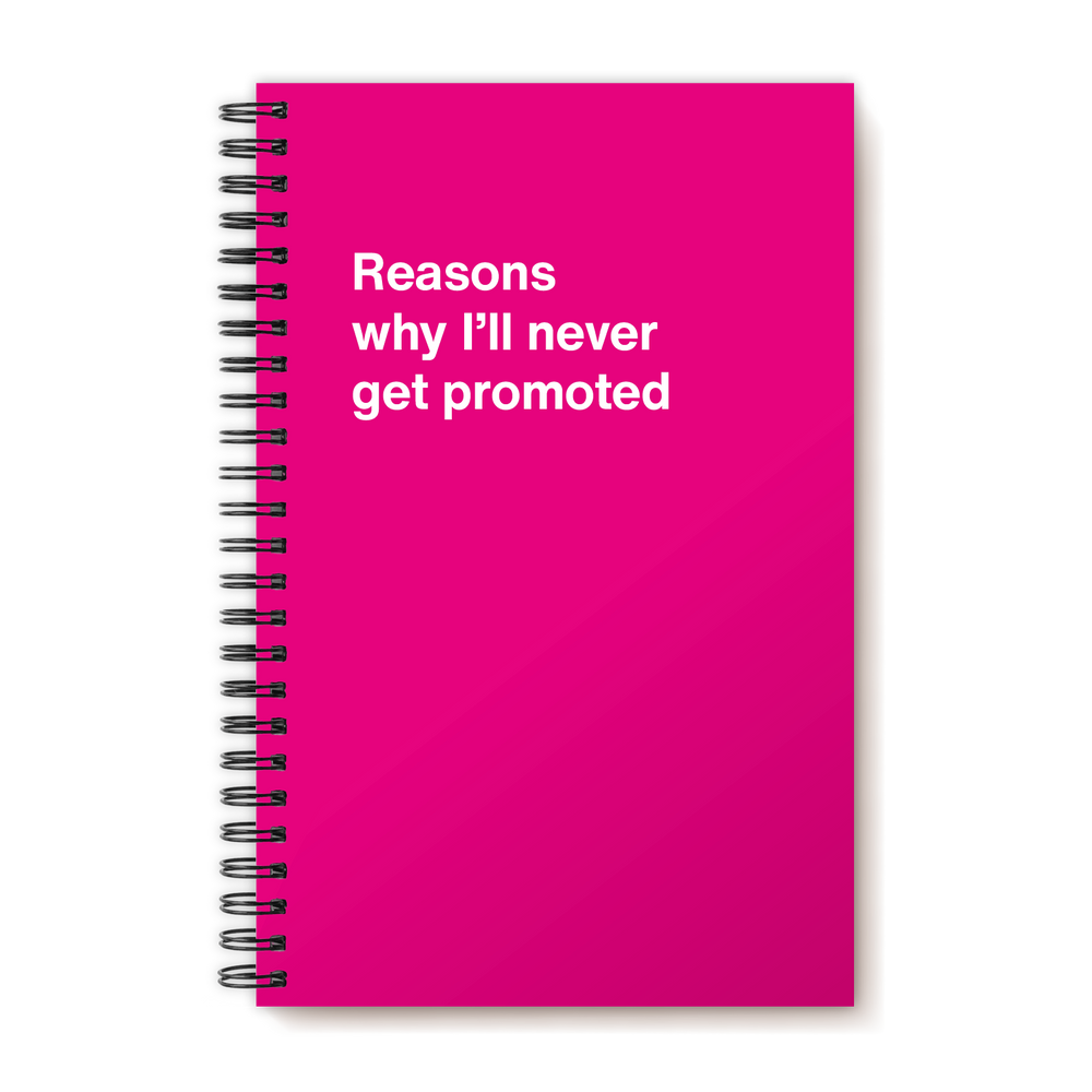 A funny notebook from WTF Notebooks® entitled 