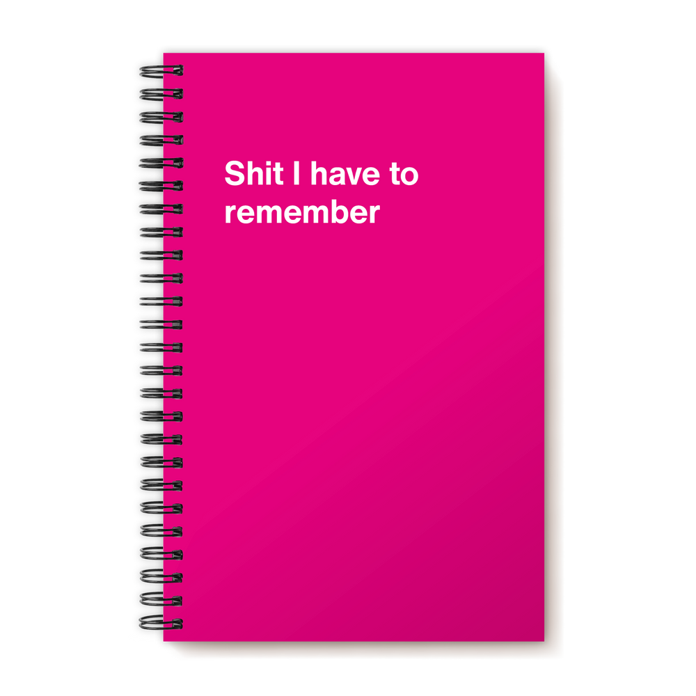 A funny notebook from WTF Notebooks® entitled 