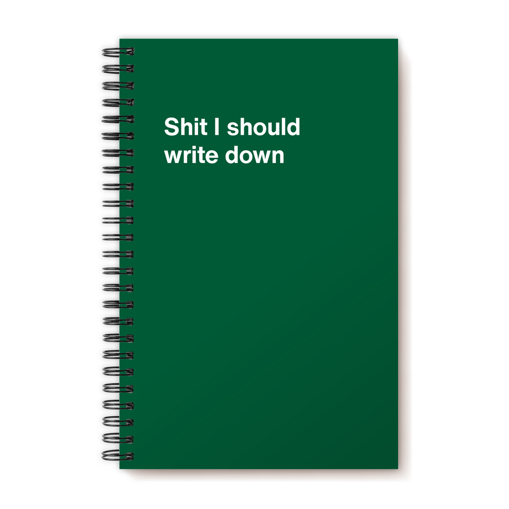 A funny notebook from WTF Notebooks® entitled 