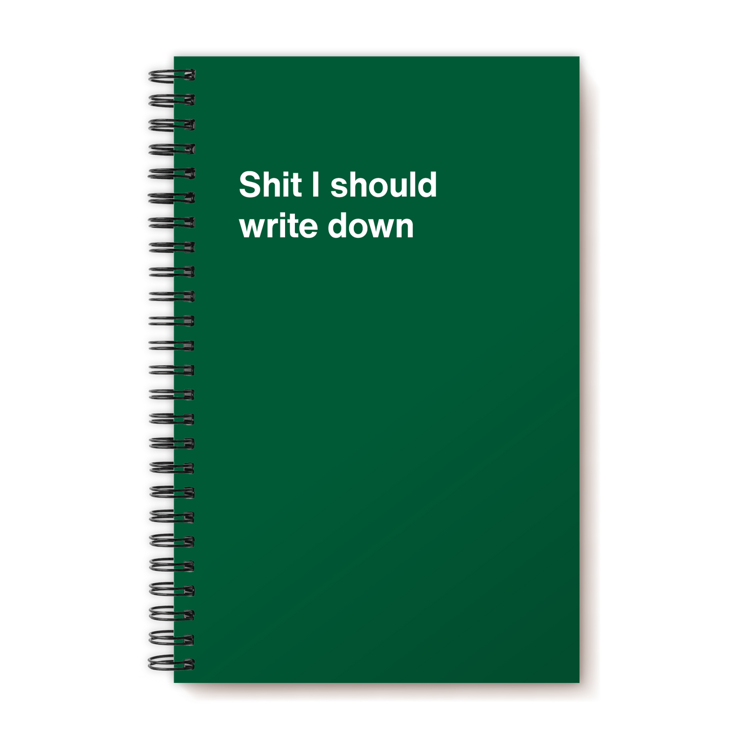 A funny notebook from WTF Notebooks® entitled "Shit I should write down"