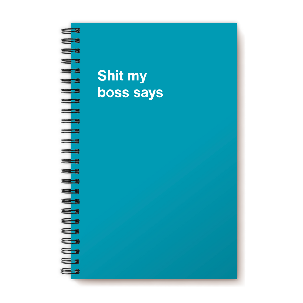 A funny notebook from WTF Notebooks® entitled 