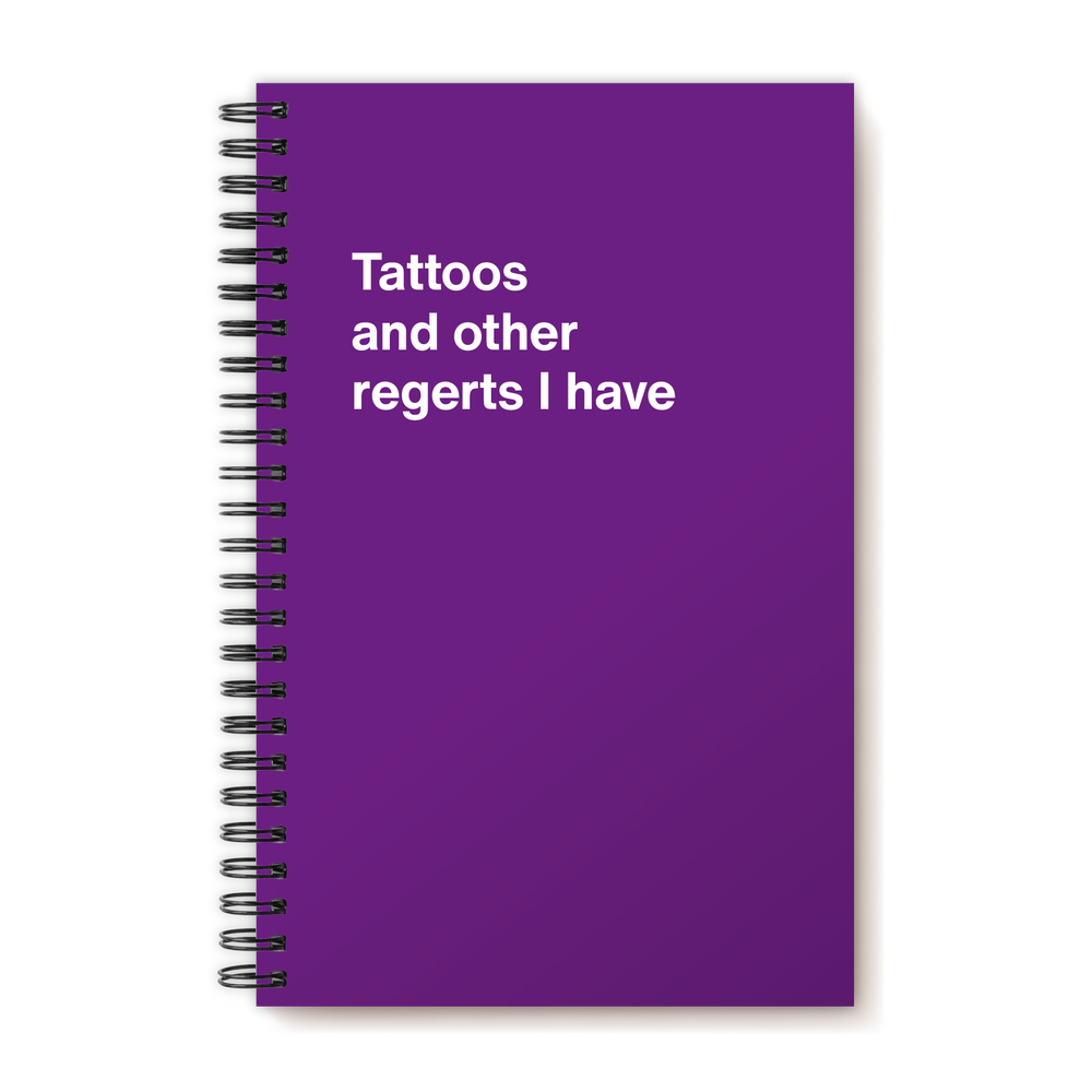 A funny notebook from WTF Notebooks® entitled 
