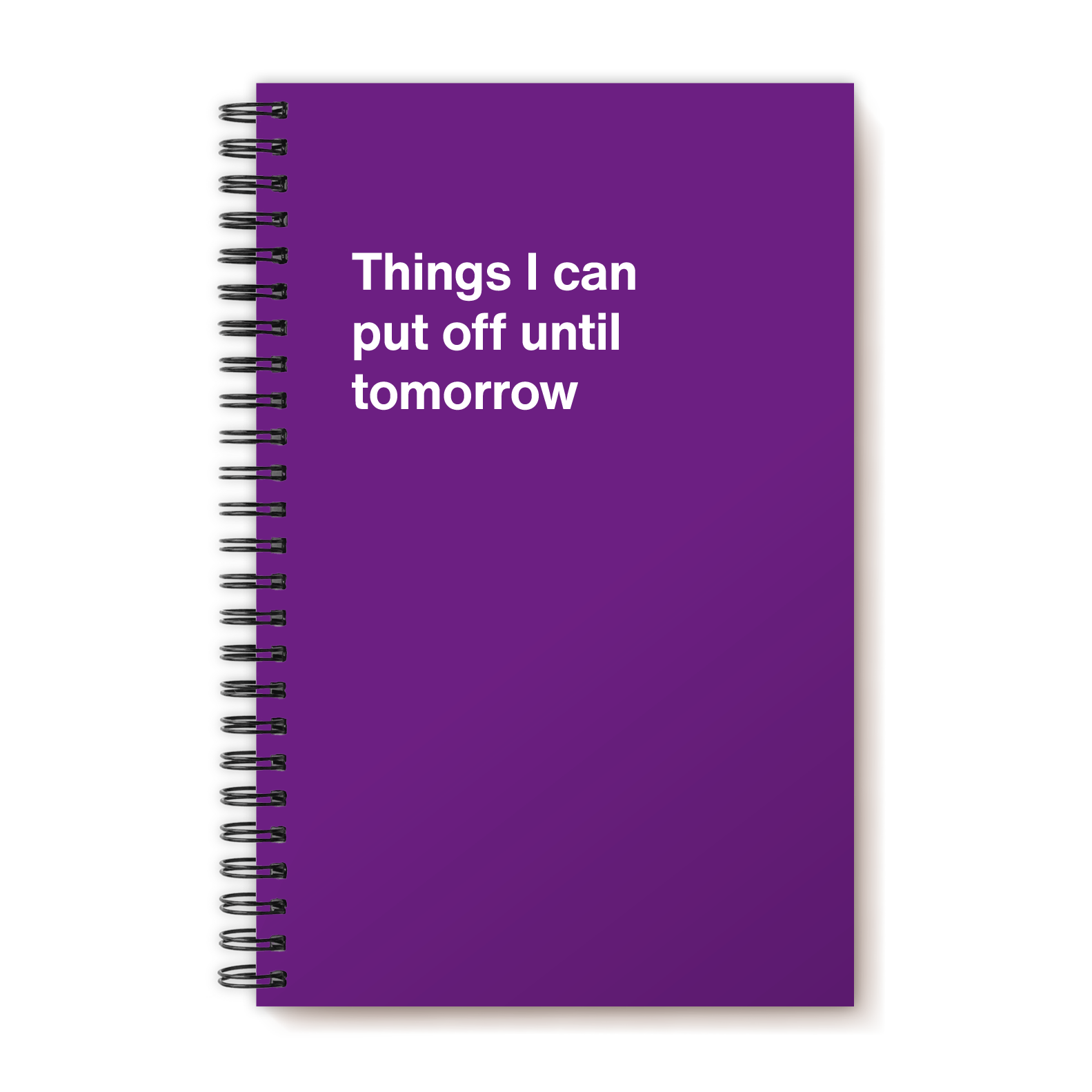 Things I can put off until tomorrow | WTF Notebooks