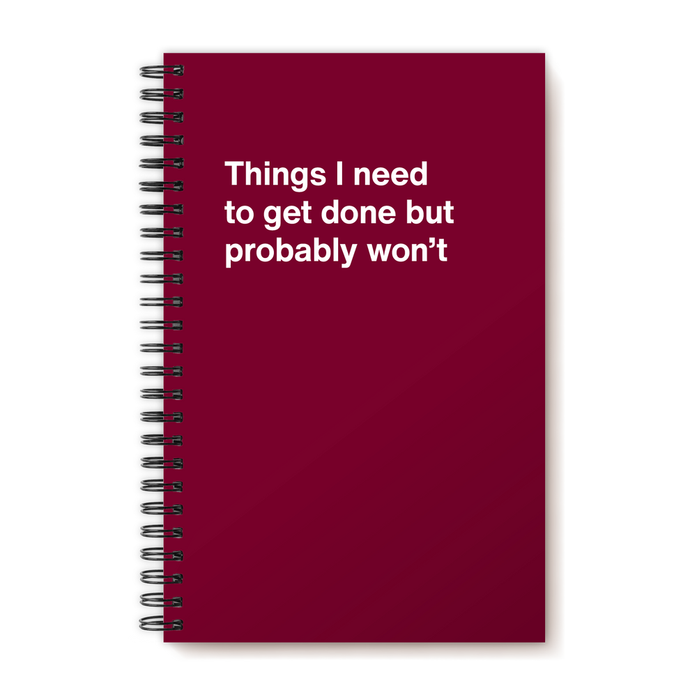 A funny notebook from WTF Notebooks® entitled 