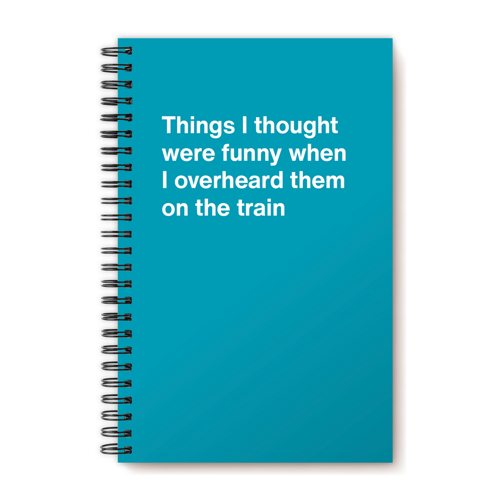 A funny notebook from WTF Notebooks® entitled 