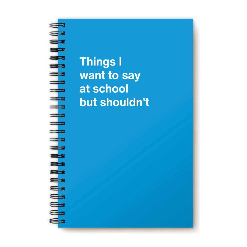 A funny notebook from WTF Notebooks® entitled 