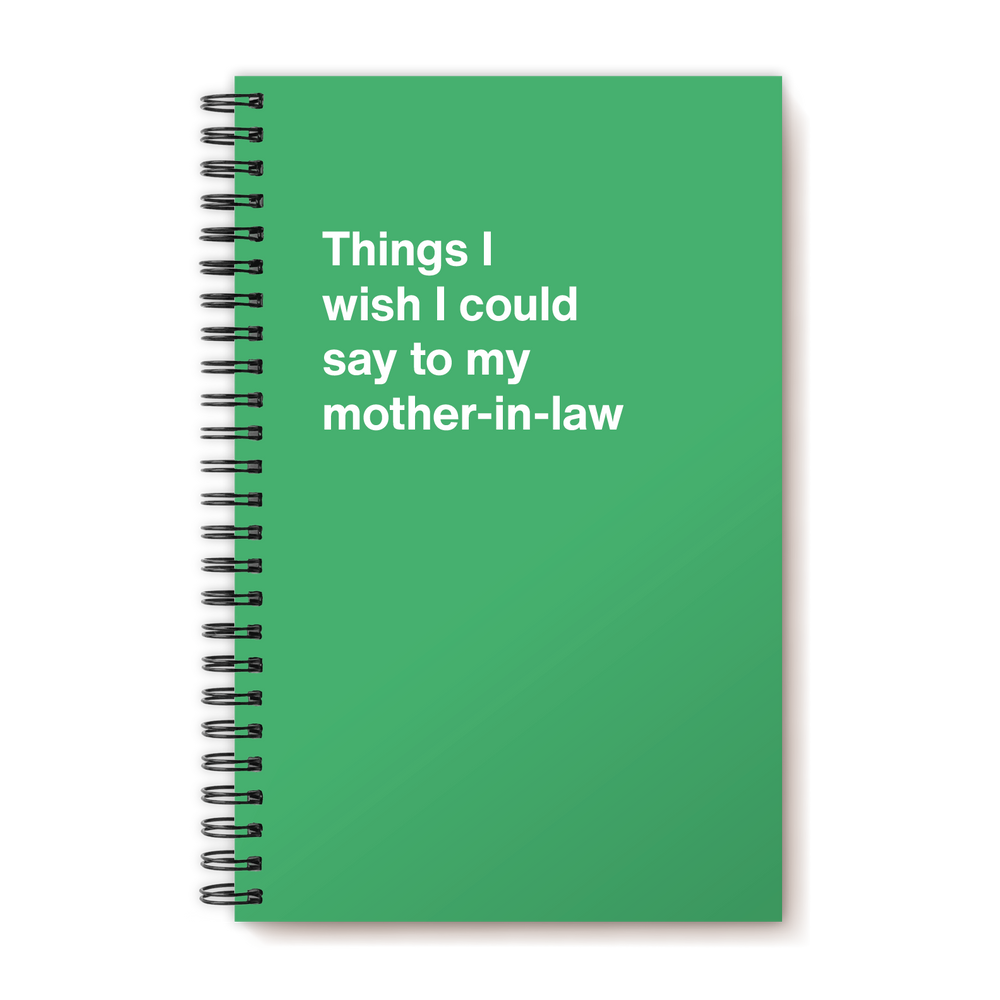 A funny notebook from WTF Notebooks® entitled 