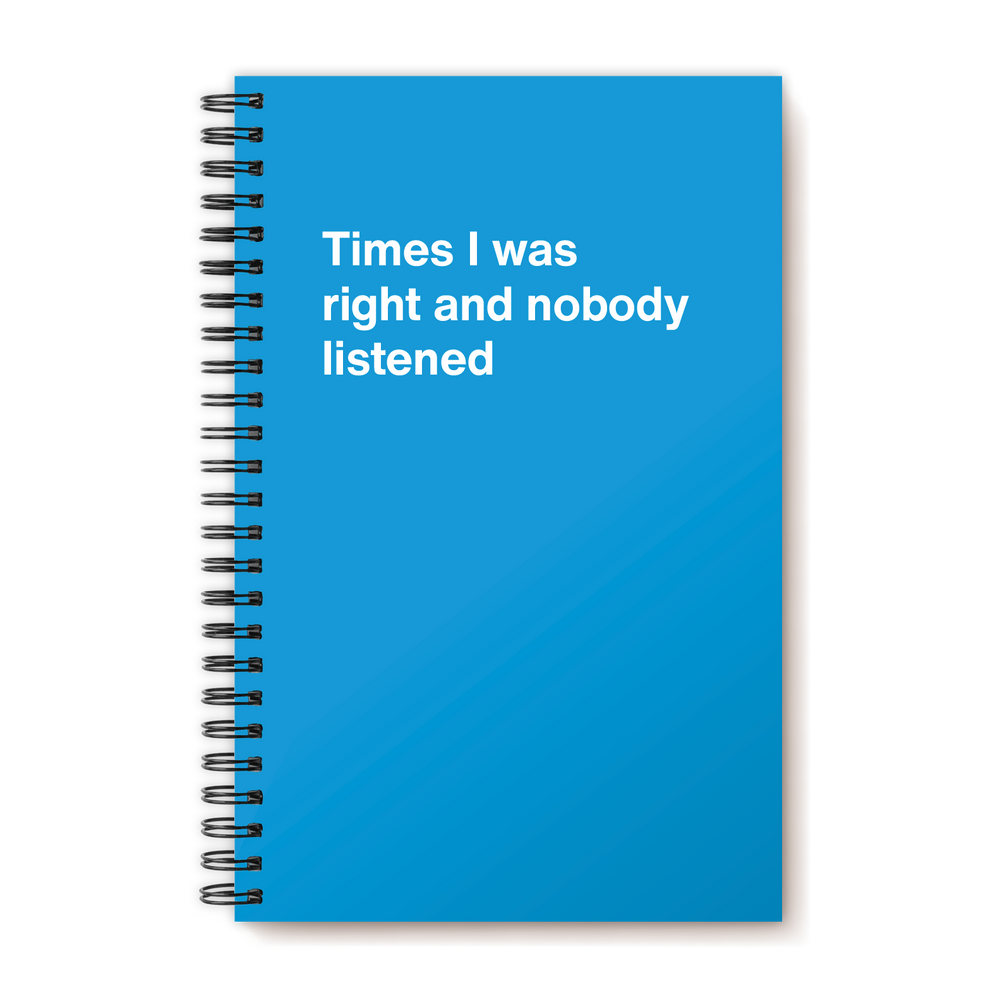 A funny notebook from WTF Notebooks® entitled 