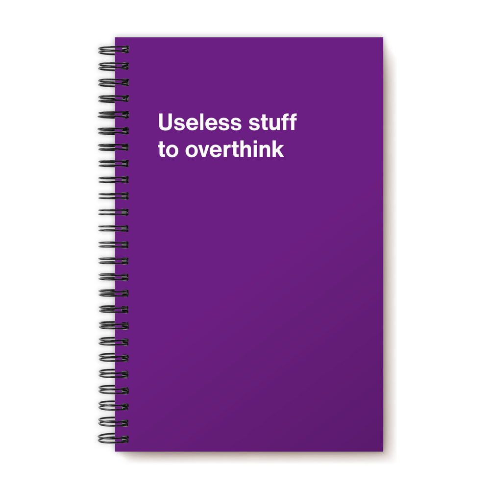 A funny notebook from WTF Notebooks® entitled 