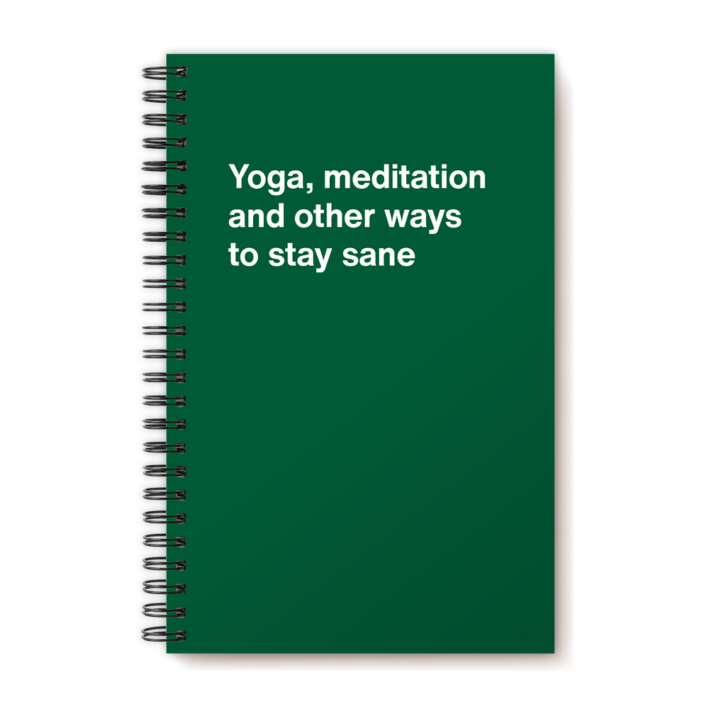 A funny notebook from WTF Notebooks® entitled 